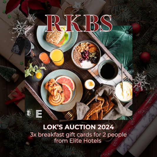 3x breakfast gift cards for 2 people at Elite Hotel