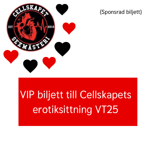 2 VIP tickets to Cellskapets erotic sitting